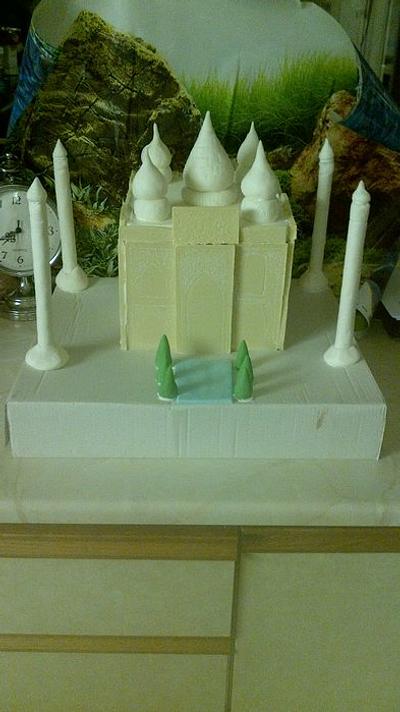 My 7 year old daughters taj mahal project made by her - Cake by cupcakes of salisbury