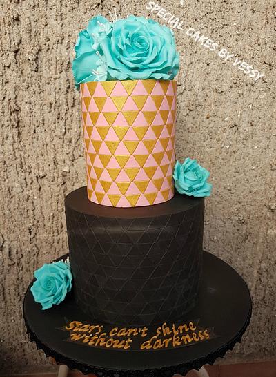Pink and gold cake - Cake by Vesi