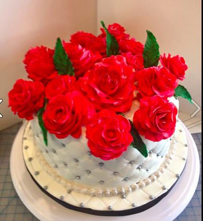 Rose Cake (3rd cake so far :) - Cake by Joliez