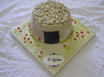 Maltese Girna in a field of poppies - Cake by Barbora Cakes