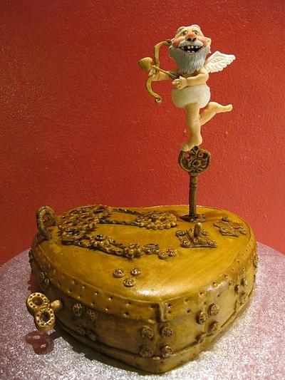 Steampunk Valentines Cake - Cake by Puckycakes