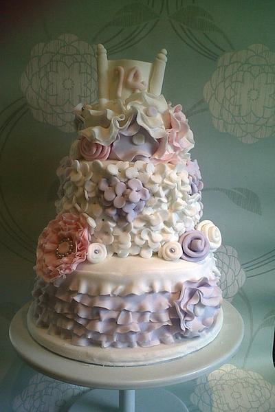 ruffles and flowers cake - Cake by kelly