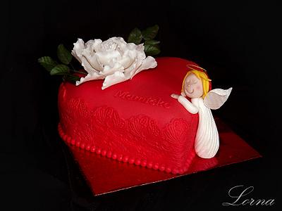 Heart and angel.. - Cake by Lorna