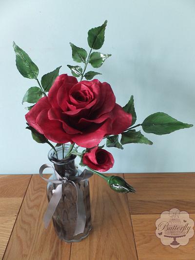 Red Rose - Cake by Butterfly Cakes and Bakes