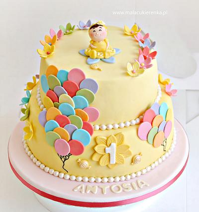 Yellow birthday cake - Cake by Natalia Kudela