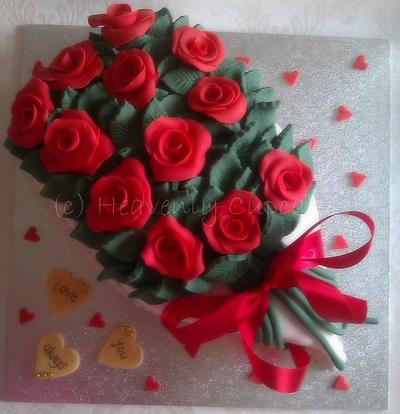 Bouquet Flowers - Cake by Debbie Vaughan
