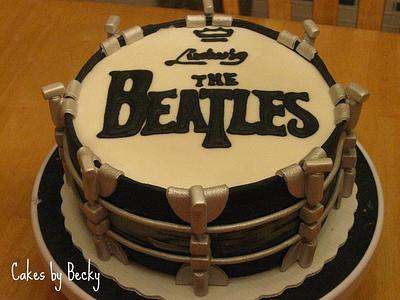 Beatles Drum Cake - Cake by Becky Pendergraft