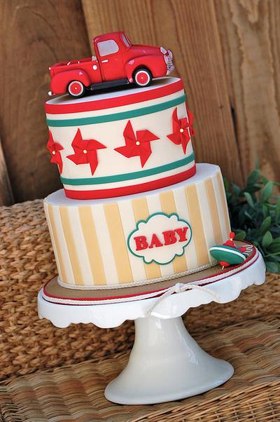 Vintage Toy Baby Shower - Cake by Lesley Wright