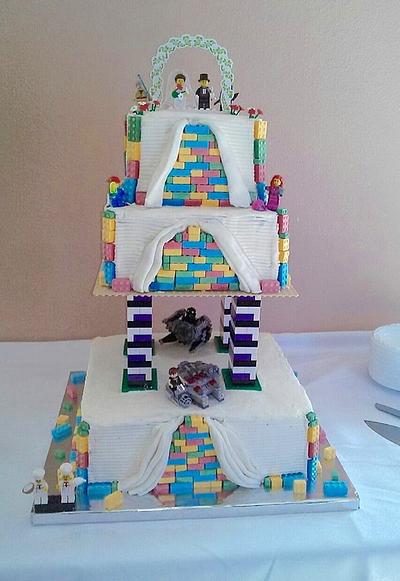 Lego wedding cake - Cake by kellybe13
