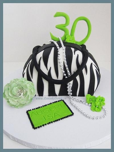 Zebra 30th Birthday  - Cake by It's a Cake Thing 
