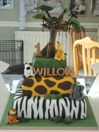 Jungle Safari Birthday Cake - Cake by Krumblies Wedding Cakes