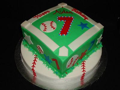 Baseball Field - Cake by Kim Leatherwood