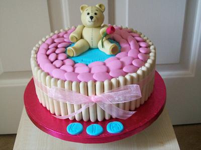 Cute Teddy Birthday Cake - Cake by Mandy Morris