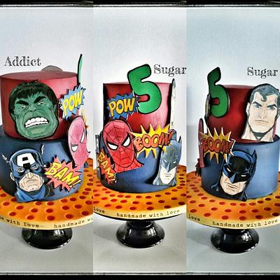 Super Heroes  - Cake by Sugar Addict by Alexandra Alifakioti