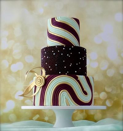 mint, gold~n~aubergine - Cake by Cake Heart
