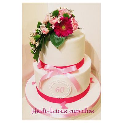 60th birthday cake - Cake by HeidiliciousCupcakes 