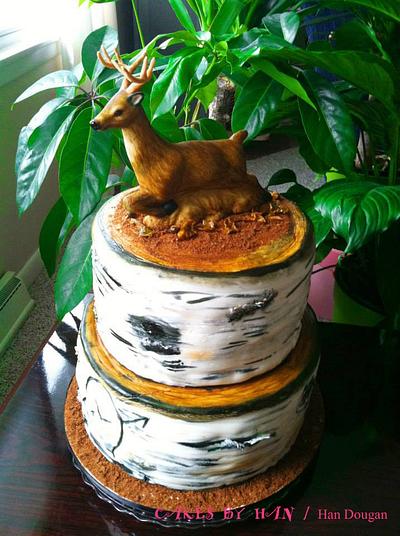 Deer wedding cakes . - Cake by Han Dougan