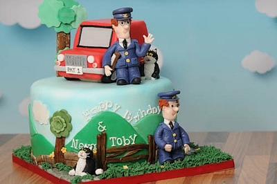 Postman Pat x 2  - Cake by Caz