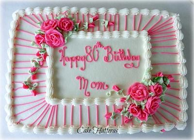 An 80th Birthday Cake - Cake by Donna Tokazowski- Cake Hatteras, Martinsburg WV