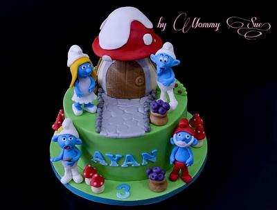 Smurfs Cake - Cake by Mommy Sue