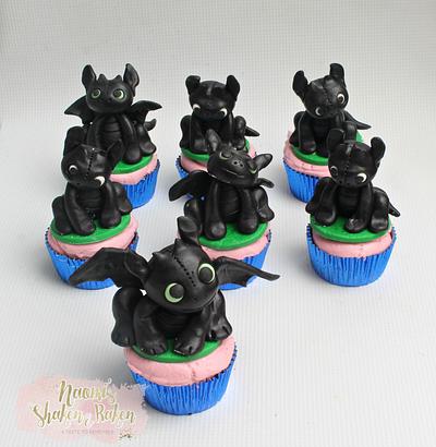 Toothless Cupcakes - Cake by Naomi's Shaken & Baken