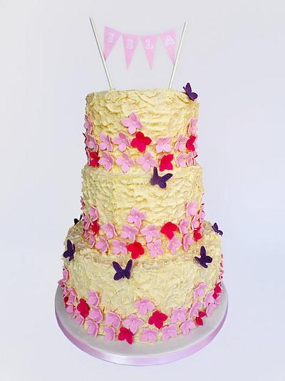 Buttercream christening cake  - Cake by Vanilla Iced 