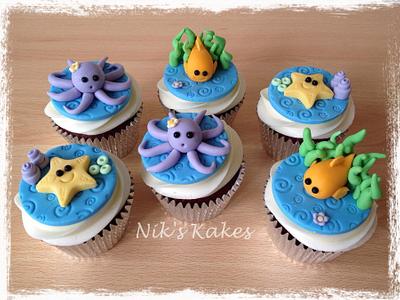 Under the Sea Cupcakes - Cake by Nikskakes