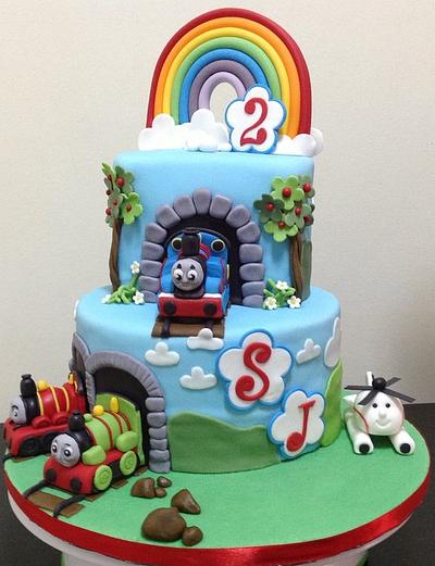 2nd Birthday Thomas the Tank Engine & Friends Cake - Cake by MariaStubbs