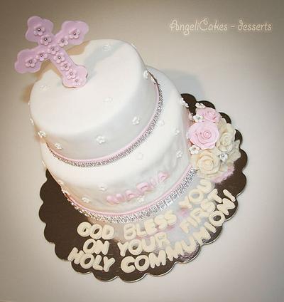 First Communion  - Cake by Angelica Galindo