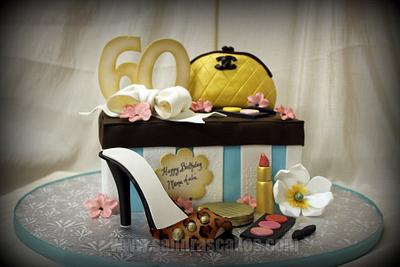Couture Shoe Box Cake - Cake by Sandrascakes