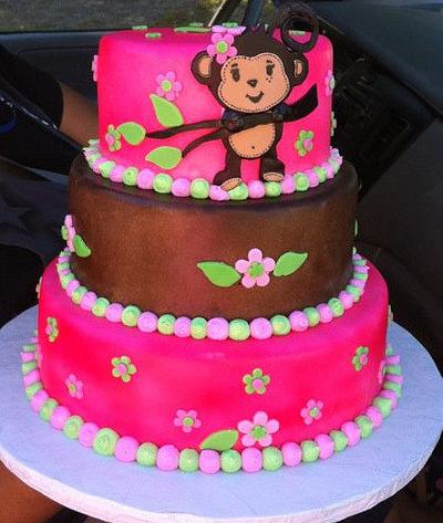 Monkey Girl Cake  - Cake by Naly Cakes
