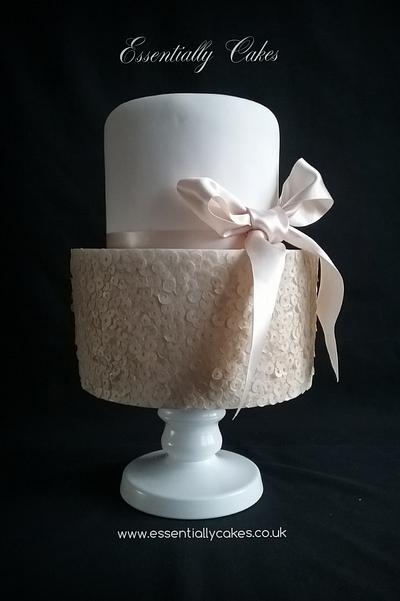 Golden sequins  - Cake by Essentially Cakes