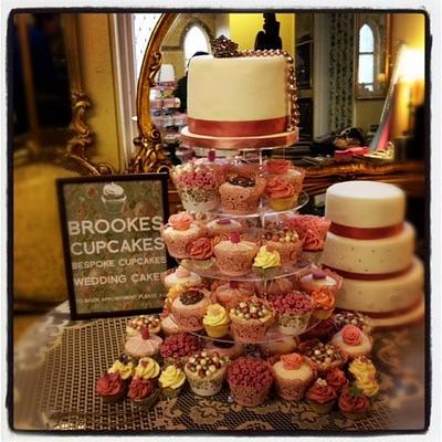 vintage pink wedding cake - Cake by Brooke