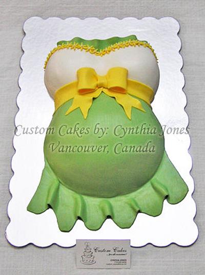 White and Green dress ... - Cake by Cynthia Jones