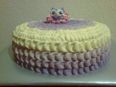 Ombre Petal Effect Owl cake - Cake by Su