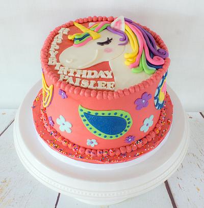Paslee Unicorn - Cake by Anchored in Cake