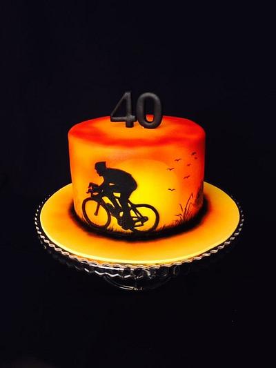  Sunset Cycling cake - Cake by Layla A
