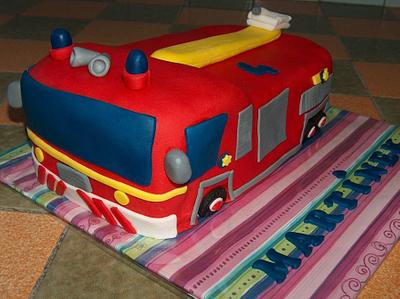 Fireman Sam (car) - Cake by Ivana