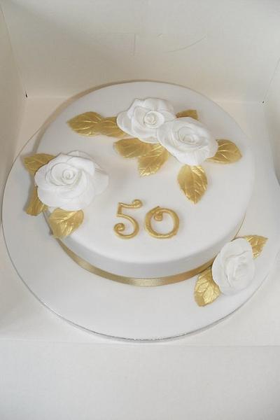 Golden wedding cake - Cake by David Mason