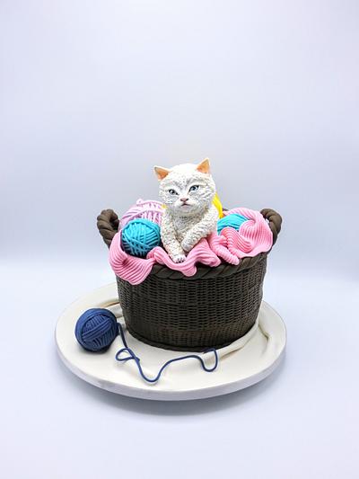 Cute cat - Cake by Olina Wolfs