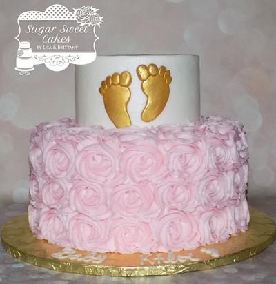 Gold Baby Feet - Cake by Sugar Sweet Cakes