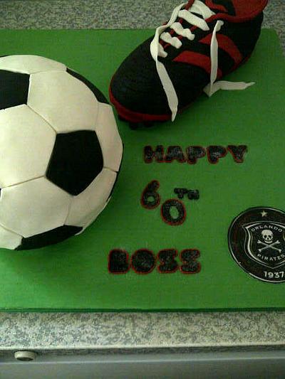 Soccer boot and ball - Cake by Willene Clair Venter