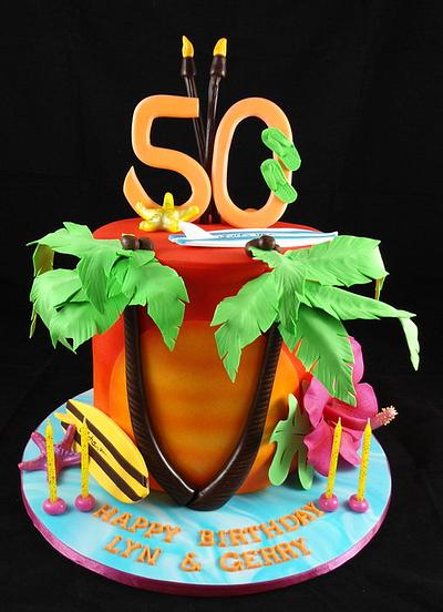 Hawaiian Birthday - Cake by Lisa-Jane Fudge