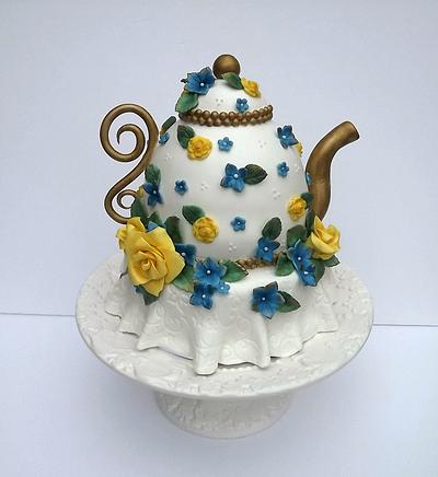 Teapot wedding cake - Cake by Storyteller Cakes