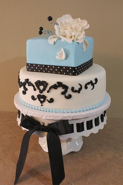 Simple and Classy Wedding Shower Cake! - Cake by Betsy's Home Baking
