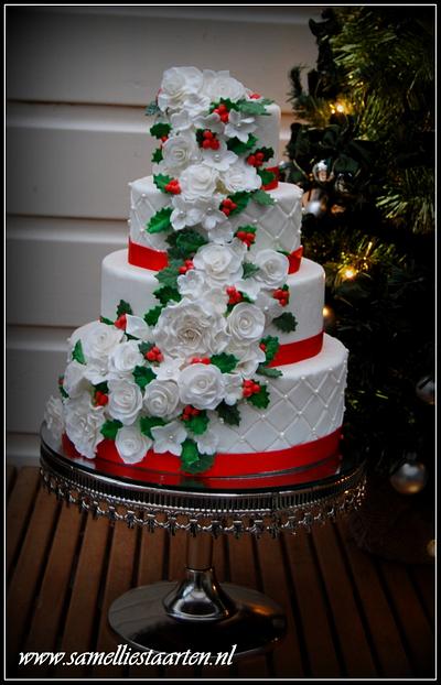 Christmas Weddingcake - Cake by Sam & Nel's Taarten