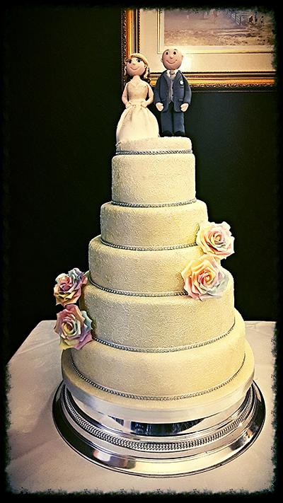  lace wedding cake - Cake by Heathers Taylor Made Cakes
