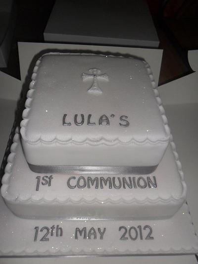 2 tier first communion cake - Cake by elizabeth