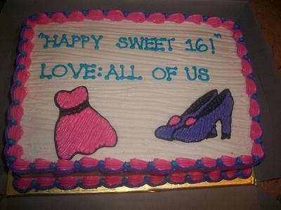 Sweet 16 Sheet Cake - Cake by caymancake