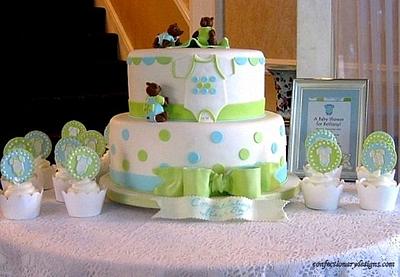 Three Little Bears Baby Shower Cake - Cake by Pam H.